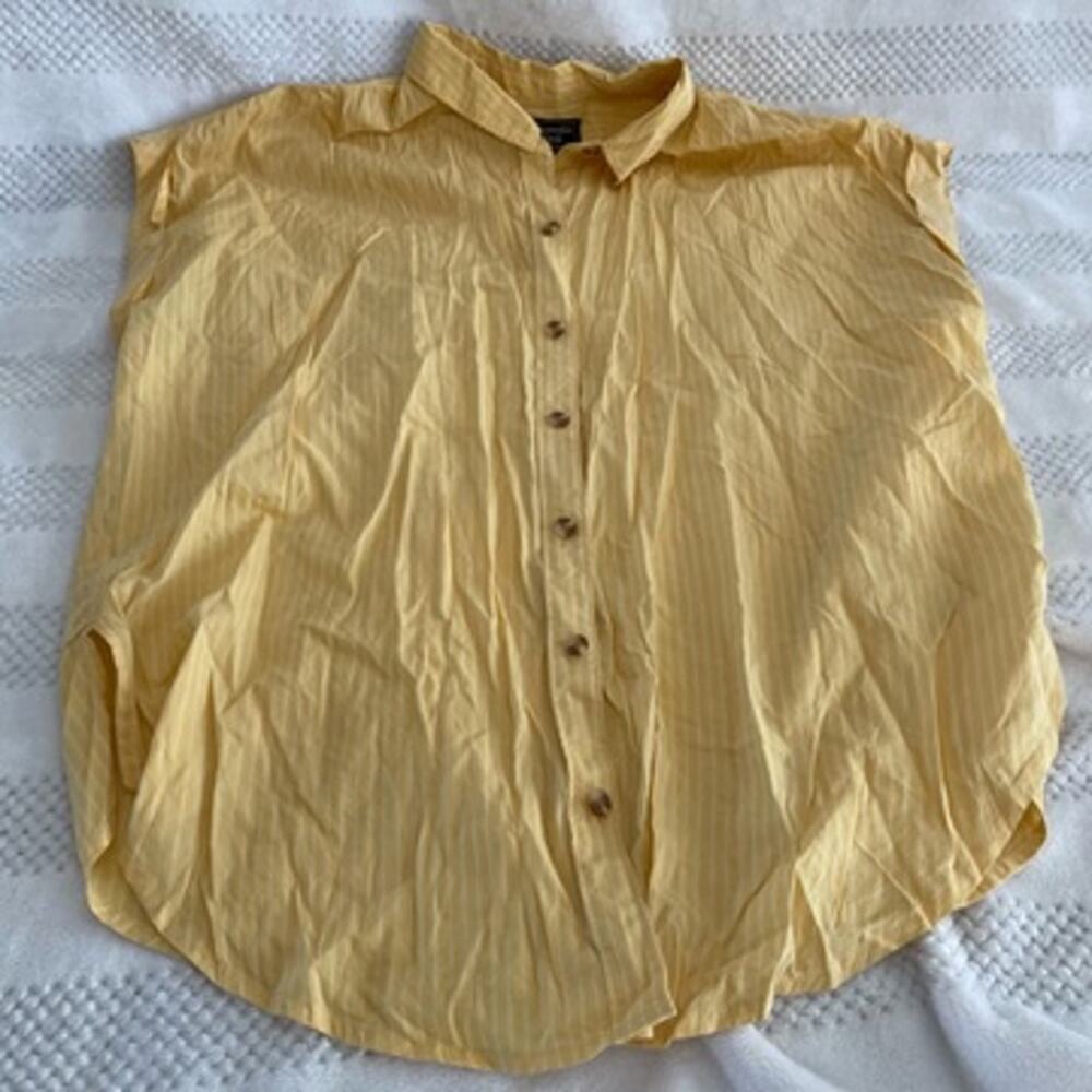 Abercrombie & Fitch Button Up Collar Stripe Tank Top size Small S